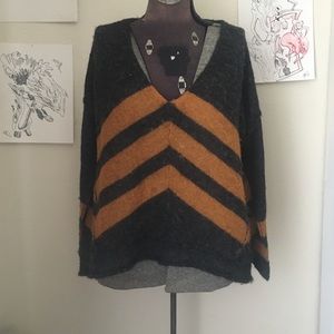 striped free people pullover sweater